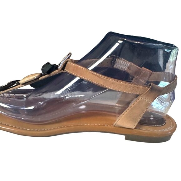 Clarks Indira Pompano Sandals Tan Color with Neutral Stones‎ Women's Size 7.5 - Picture 6 of 11